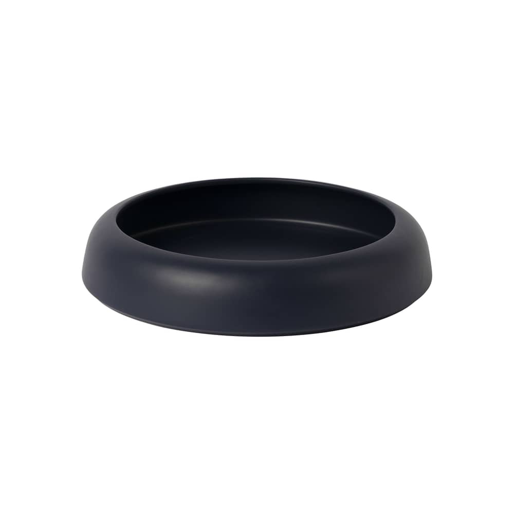 Coppa Omar 02 ceramica blu / Piatto - Large / Ø 30,8 x H 6,3 cm - Fatta a mano - raawii - Blu scuro - Ceramica smaltata