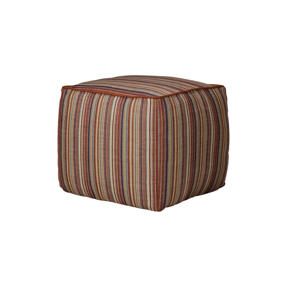 Pouf per esterno Zahara Outdoor tessuto arancione - Ethnicraft - Terracotta - Espanso, Tessuto in polipropilene