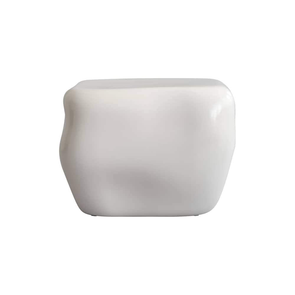 Table basse Ishi Medio / 50 x 50 x H 39 cm - 101 COPENHAGEN - Blanc cassé - Céramique émaillée