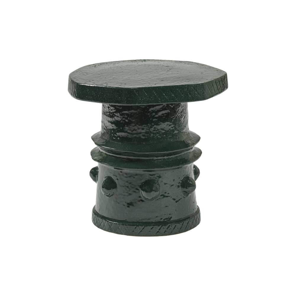 Table d\'appoint Clara 08 céramique vert / Ø 39 x H 37 cm - Serax - Vert foncé - Grès émaillé