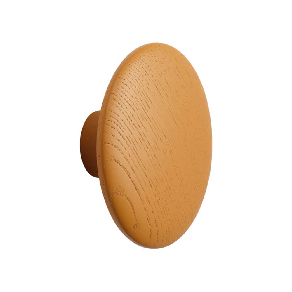 Patère The Dots Wood Medium / Bois - Ø 13 cm - Muuto - Caramel - Frêne teinté