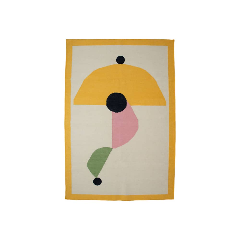 Tappeto Asian Umbrella tessuto multicolore / 180 x 120 cm - Lana - COLORTHERAPIS - 180 x 120 cm / Multicolore - Lana