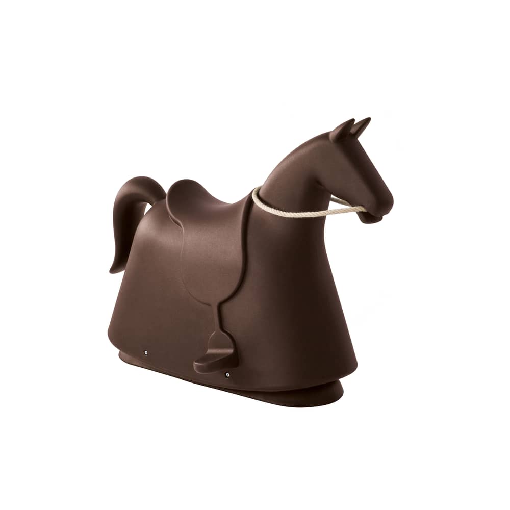 Cheval à bascule Rocky plastique marron - Magis - Marron - Chanvre, Polyéthylène