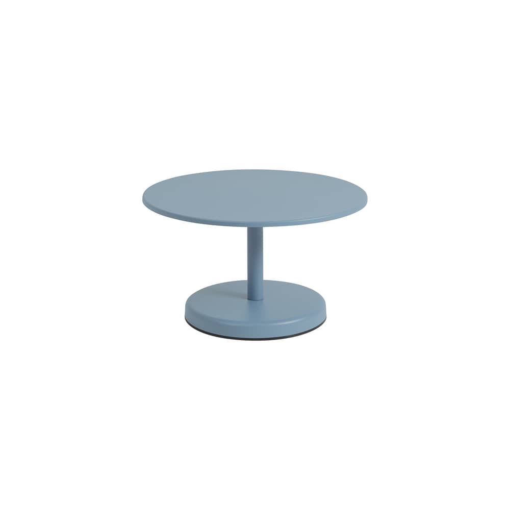 Linear Coffee table metal blue / Ø 70 x H 40 cm - Muuto - Light blue - Steel