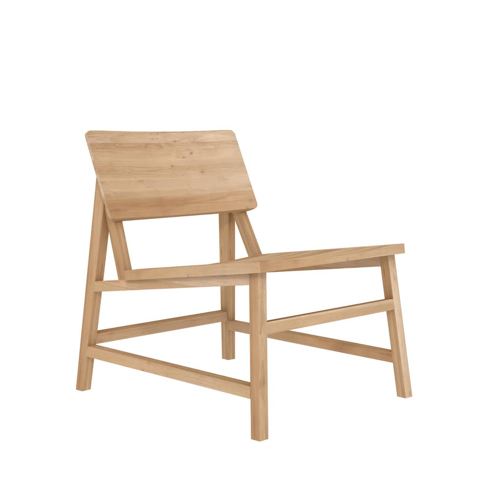Fauteuil bas N2 bois naturel / Chêne massif - Ethnicraft - Chêne - Chêne massif