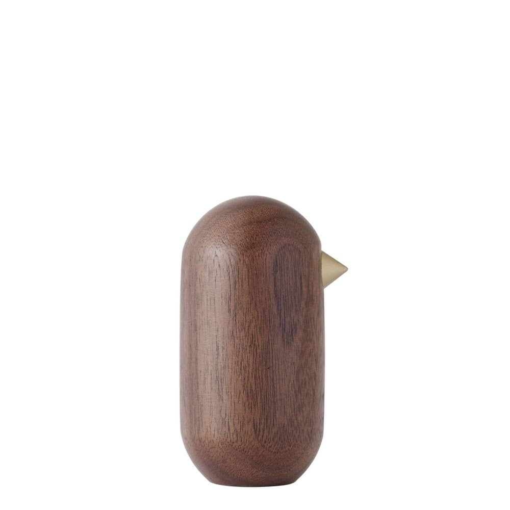 Figurine Little Bird bois naturel / H 7 x Ø 3,8 cm - Normann Copenhagen - Noyer - Noyer massif