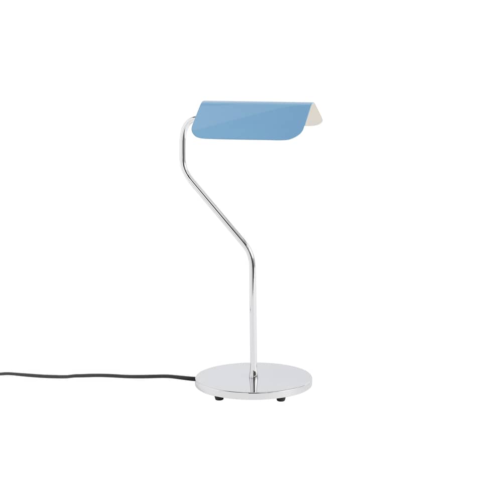 Lampe de table Apex / Orientable - Pied courbé - Hay - Bleu pastel - Acier chromé, Acier peint