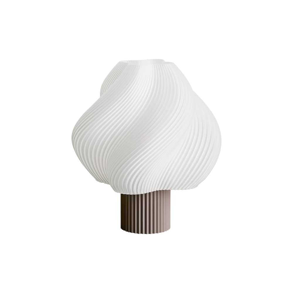 Lampe sans fil rechargeable Soft Serve marron - CRÈME ATELIER - Mocha / blanc - PLA recyclé