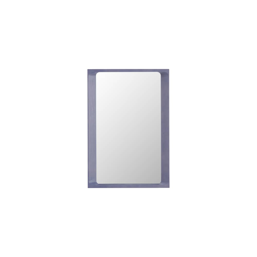 Miroir mural Arced bois violet / 80 x 55 cm - Muuto - Lilas clair - Bois d\'épicéa laqué, Verre