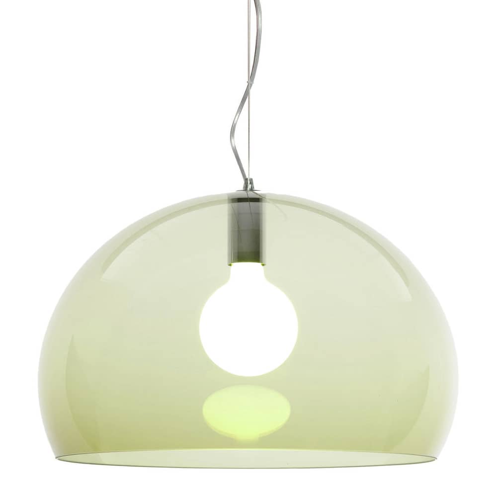 FL/Y Pendant plastic material green / Ø 52 cm - Recycled PMMA - Kartell - Olive green - Recycled PMMA
