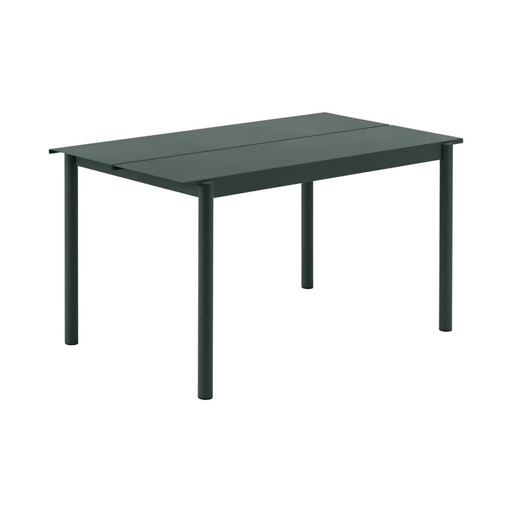 Muuto Linear Rectangular table - dark green | Made In Design UK