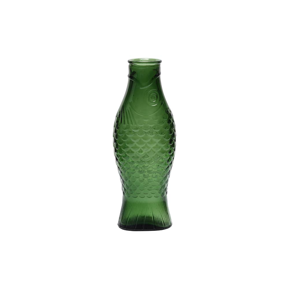 Fish & Fish Carafe glass green / 85 cl - Serax - Carafe / Dark green - Glass