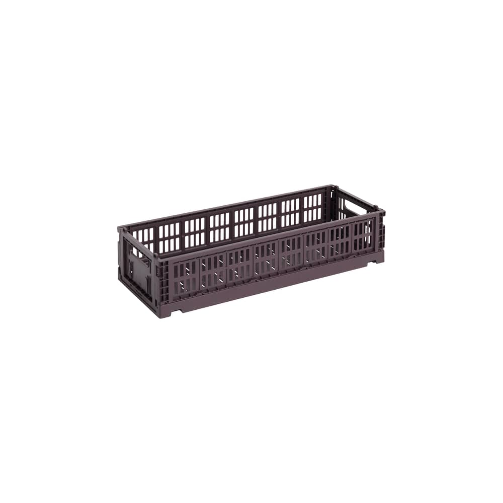 Korb Colour Crate MINI plastikmaterial rot Oblong / 13 cm x 34.5 cm - Hay - Bordeaux - Recyceltes Polypropylen