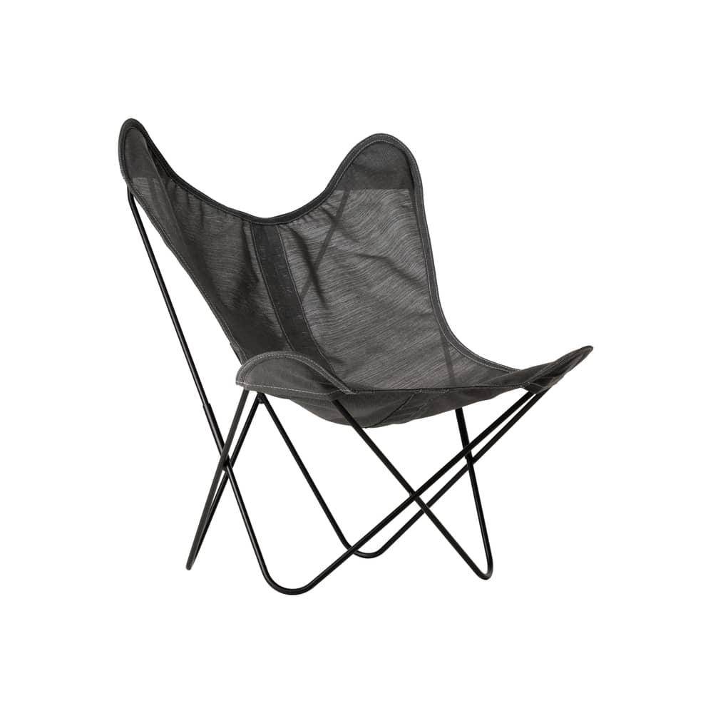 Poltrona AA tessuto grigio / Batyline Eden - Ripubblicato nel 1938 - AIRBORNE - Grigio chiné - Acciaio termolaccato, Tessuto Batyline® Eden
