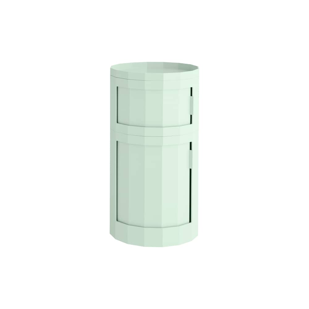 Rangement Facet High / H 66 cm - 2 portes / Avec roulettes - Hay - Vert menthe - ABS recyclé