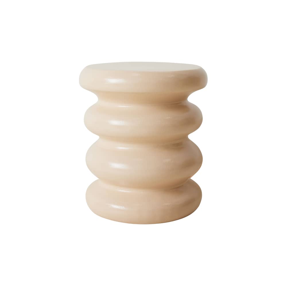 Tavolino d\'appoggio Allure ceramica beige - HK LIVING - Crema - Terracotta smaltata