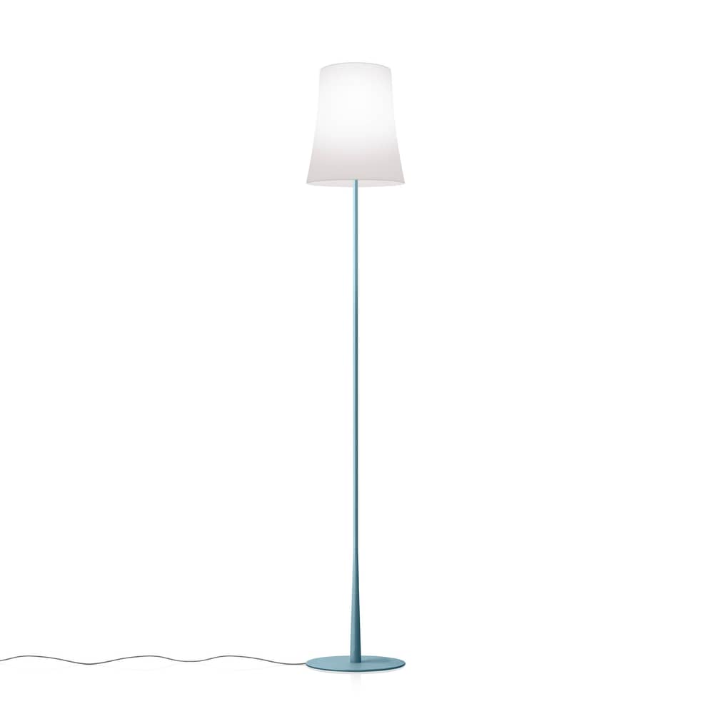 Lampadaire Birdie Easy   plastique bleu / H 150 cm - Foscarini - Bleu clair - Aluminium laqué, Polycarbonate