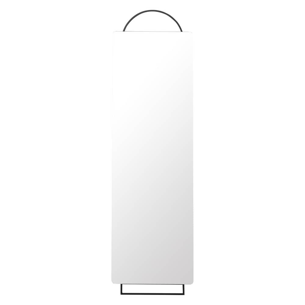 Wandspiegel Adorn metall glas schwarz / L 45 x H 159 cm - Ferm Living - Schwarz - Glas, Thermolackiertes Metall