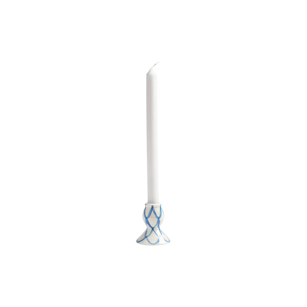 Kerzenleuchter Sirene keramik blau / Handbemalt - & klevering - Blau - Sandstein