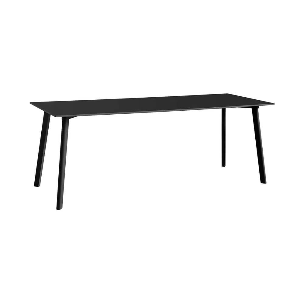 rechteckiger Tisch Copenhague CPH DEUX 210 plastikmaterial schwarz / 200 x 75 cm - Hay - Schwarz - massive Buche, Schichtstoff mit Kunststofflaminat