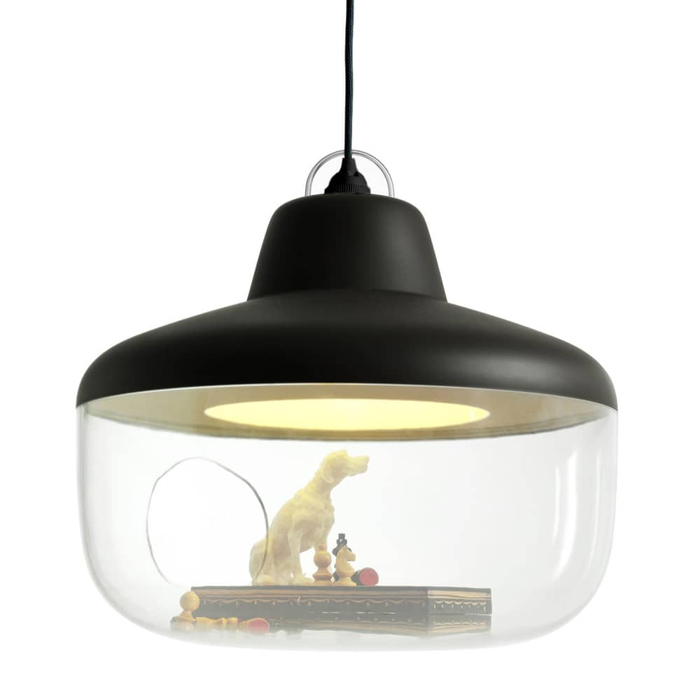 Suspension Favourite things plastique gris noir / Vitrine - ENOstudio - Gris foncé - Polycarbonate, Polypropylène