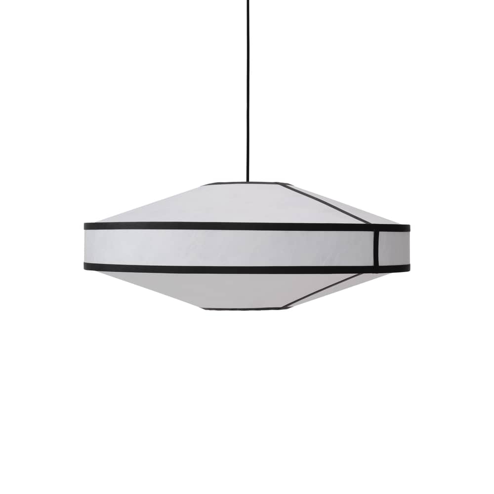 Kite Pendant paper black / Ø 75 cm - Tyvek - NEW WORKS - Black & white - Steel, Tyvek