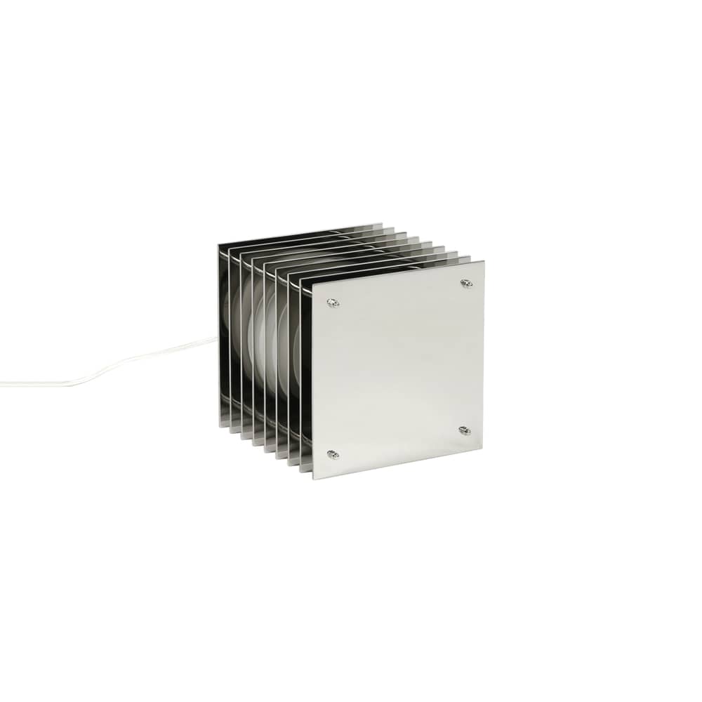 Lop Small Square Table lamp metal / Polished steel - BANG - Polished steel - Glass, Polished stainless steel