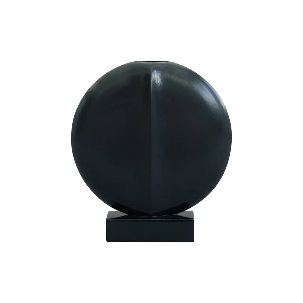Vase Guggenheim Mini céramique vert / Ø 32 cm - 101 COPENHAGEN - Vert foncé - Céramique