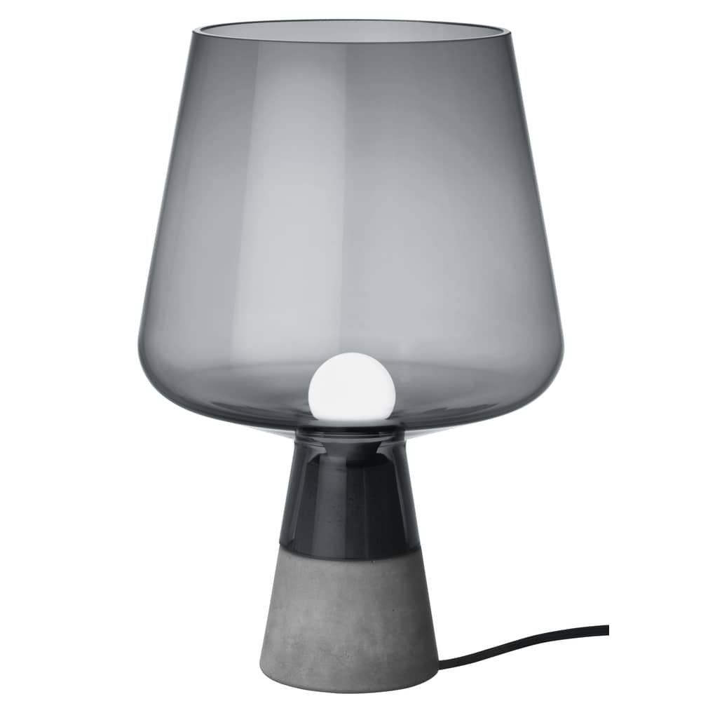 Lampe de table Leimu verre multicolore / Ø 20 x H 30 cm / Modèle d\'exposition - Iittala - Gris fumé - Béton, Verre soufflé