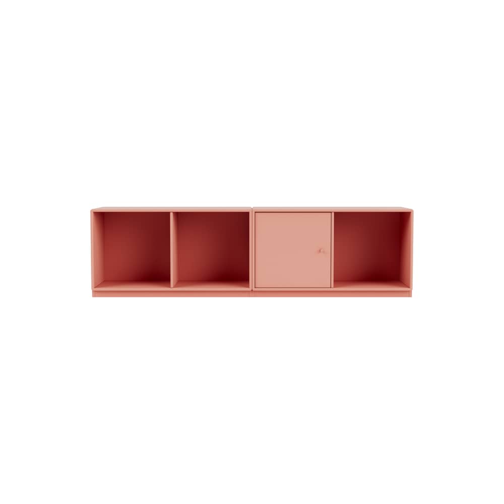 Ablage Line holz rosa / B 139.2 x T 30 cm H 38.4 cm - MONTANA - Rhubarb 151 - lackierte Holzfaserplatte