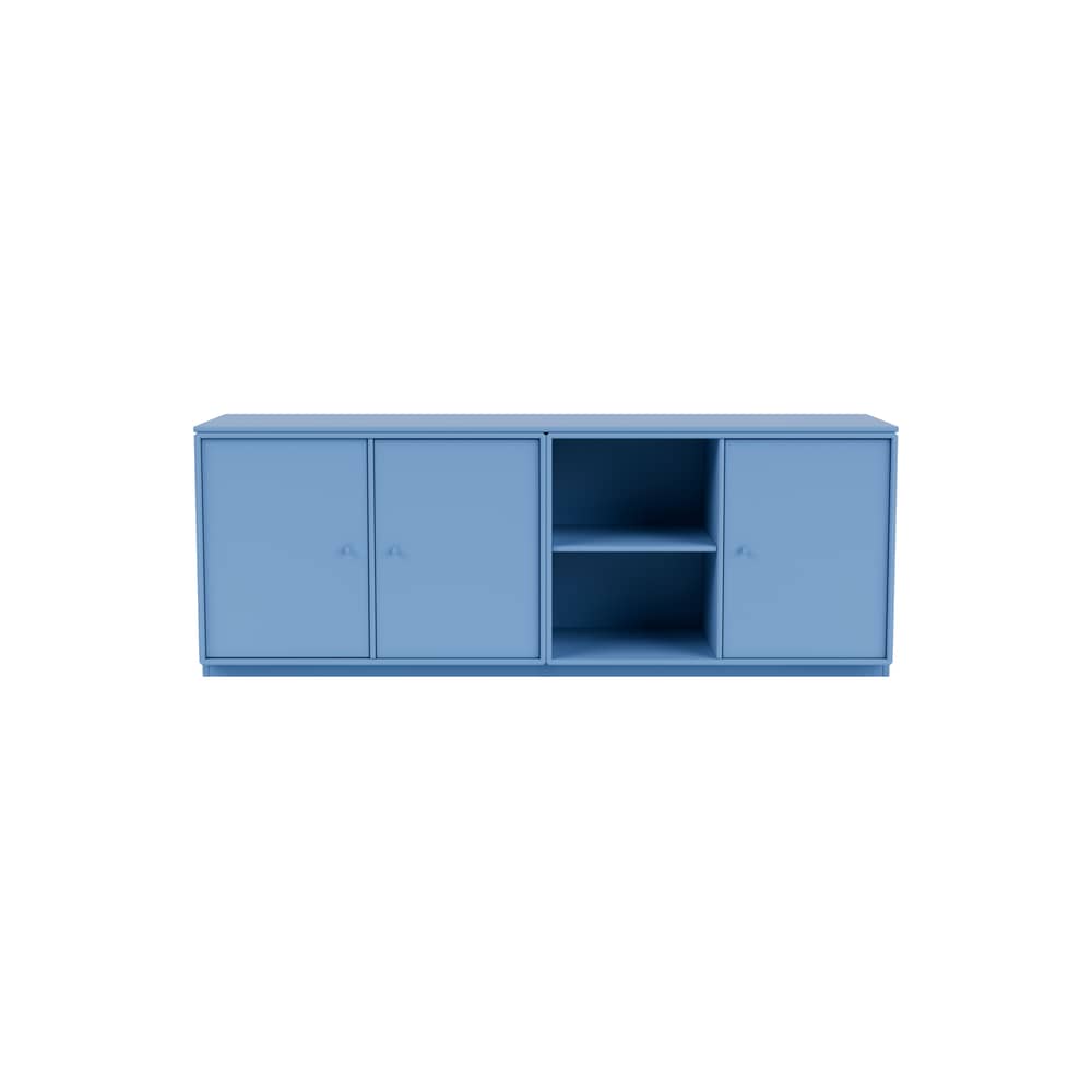 Anrichte Save holz blau / B 139.2 x T 38 x H 51 cm - MONTANA - Azure 154 - lackierte Holzfaserplatte