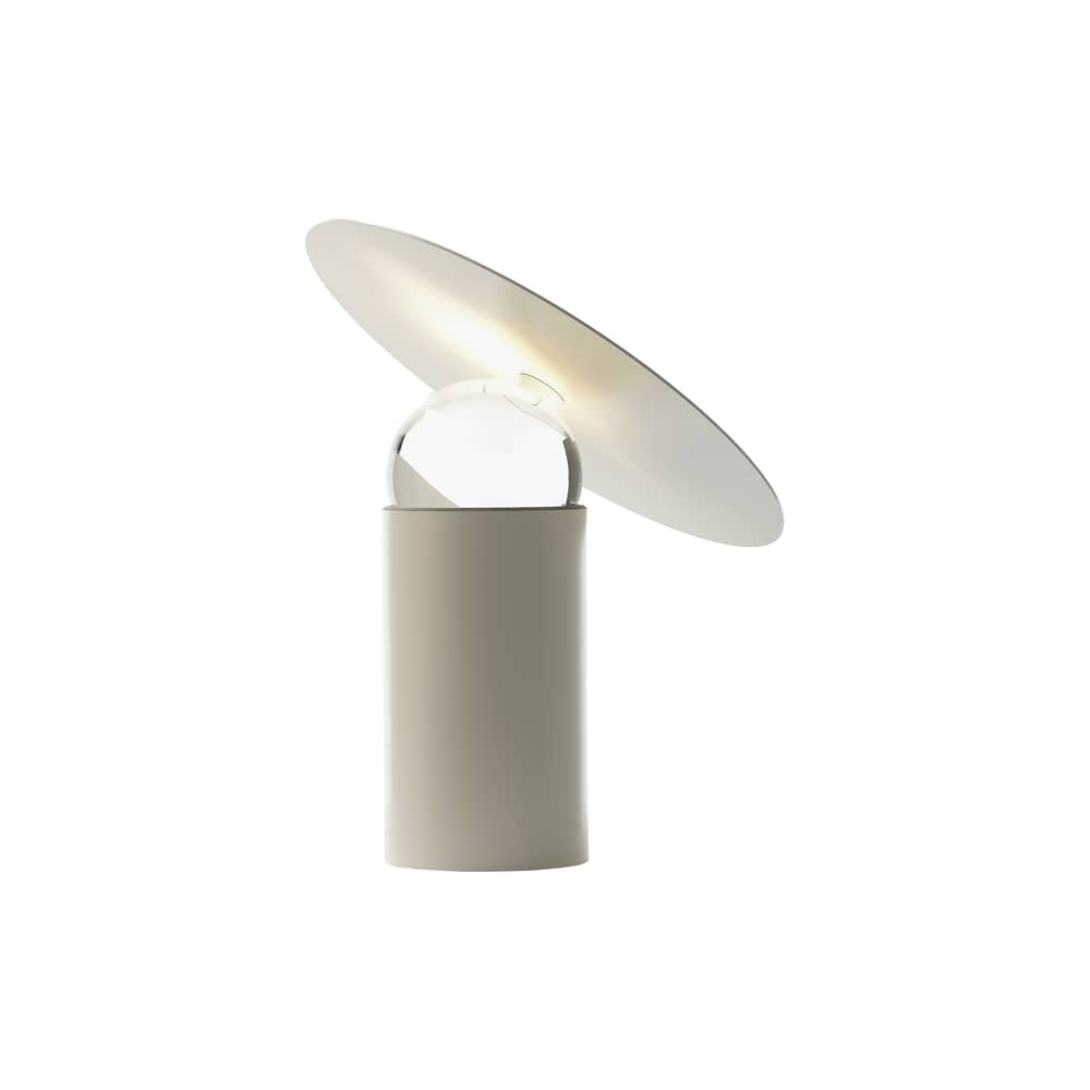 Lampada da tavolo Era Large LED metallo bianco / H 67 cm - Regolabile - Mogg - Bianco - Alluminio, Trasparente