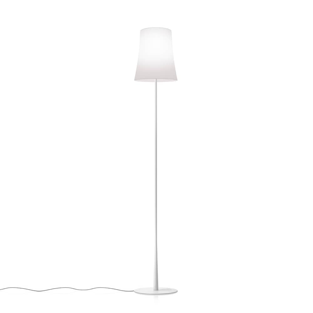 Lampadaire Birdie Easy   plastique blanc / H 150 cm - Foscarini - Blanc - Aluminium laqué, Polycarbonate