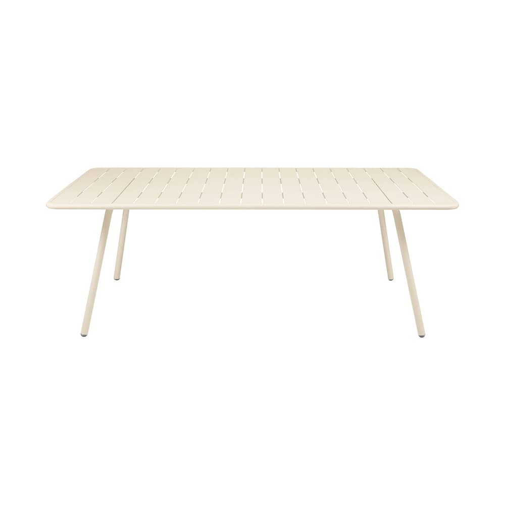 Table rectangulaire Luxembourg métal beige / 207 x 100 cm - 8 à 10 personnes - Fermob - Beige latte - Aluminium