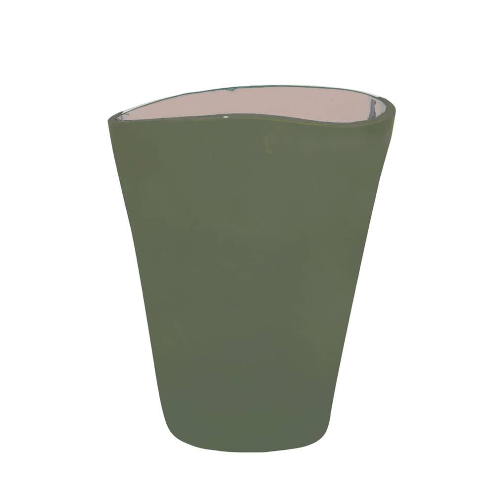 Vase Double Jeu céramique vert / Large - H 29 cm - Maison Sarah Lavoine - Kaki / Ecru - Céramique