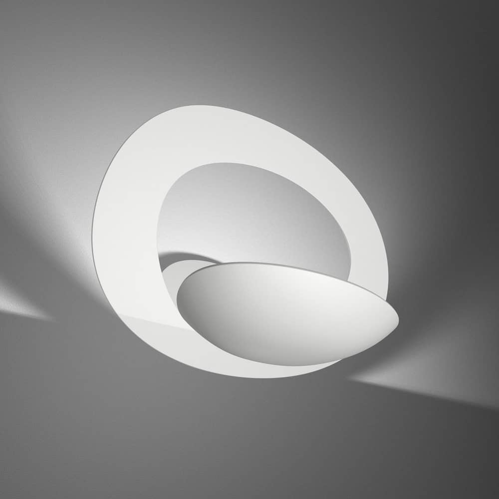 Applique Pirce métal blanc / L 37 cm - Artemide - Blanc - Aluminium verni