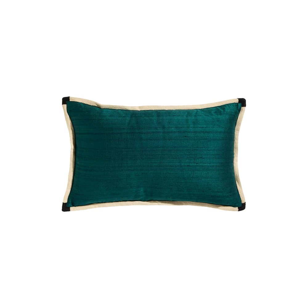 Coussin Sequence vert / 50 x 30 cm - Soie - Maison Sarah Lavoine - Thé de chine - Coton, Polyester, Soie sauvage