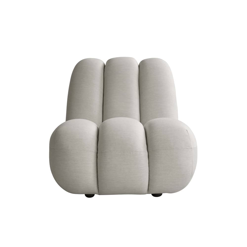 Fauteuil rembourré Toe OUTDOOR - 101 COPENHAGEN - Gris cendré chaud - Mousse à séchage rapide, Tissu outdoor