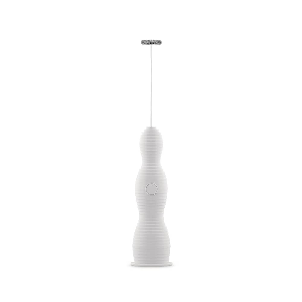 Mousseur à lait Pulcina plastique blanc / Rechargeable - Alessi - Blanc - ABS, Acier inoxydable