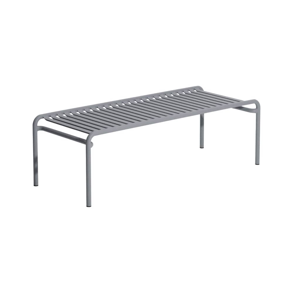 Table basse Week-end métal gris / 127 x 51 cm - Aluminium - Petite Friture - Gris Pierre - Aluminium