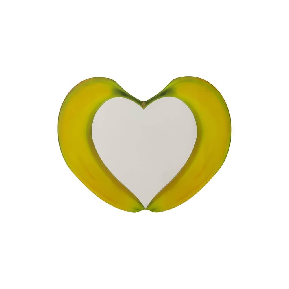 Wandspiegel Love Banana glas gelb / L 64 x H 50 cm - Seletti - Gelb - Glass mit Siebdruck
