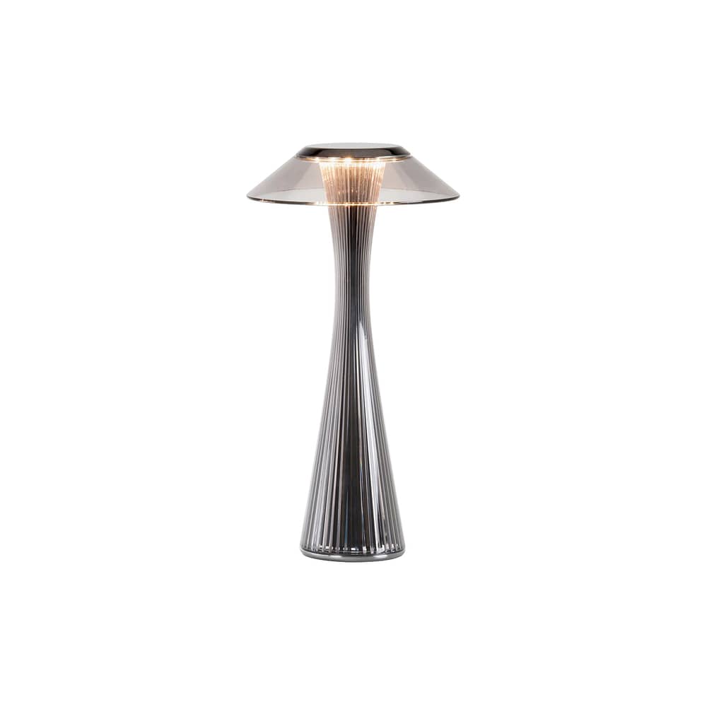 Space Indoor LED Wireless rechargeable lamp plastic material metal / LED - Rechargeable - Kartell - Titanium - ABS, PMMA