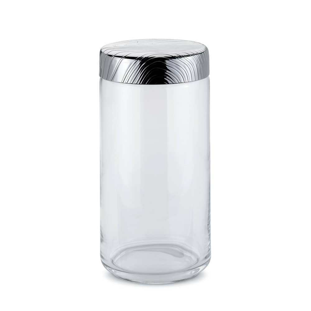 Contenitore ermetico Veneer metallo vetro trasparente / 150 cl - Alessi - 150 cl / Acciaio e trasparente - Acciaio inossidabile, Vetro