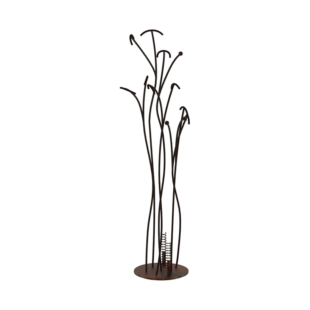 Kleiderständer mit Fuß Irony Tree braun kupfer metall / Stahl - H 170 cm - Zeus - Rost - Stahl mit Rosteffekt