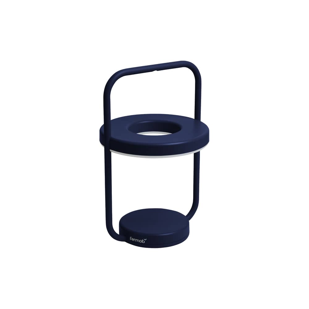 Lampe extérieur sans fil rechargeable Ulli LED métal bleu / H 29,5 cm - Fermob - Bleu abysse (monochrome) - ABS, Aluminium, Polycarbonate