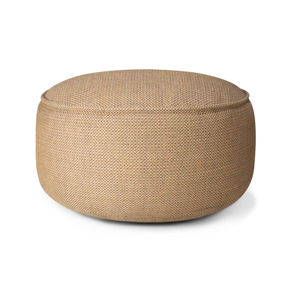 Pouf per esterno Donut XL Outdoor tessuto giallo / Ø 80 cm - Ethnicraft - Marsala - Espanso, Tessuto in polipropilene