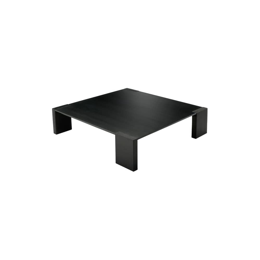 Couchtisch Ironwood metall holz schwarz - Zeus - Schwarz phosphatiertes Stahl und Holz - Holz, phosphatierter Stahl