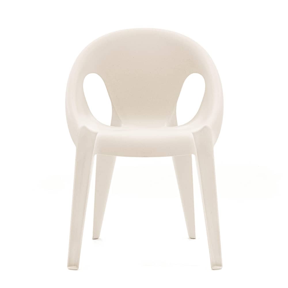 Fauteuil empilable Bell plastique blanc / Polypropylène recyclé (éco-conçu) - Konstantin Grcic, 2020 - Magis - Blanc Highnoon - Polypropylène recyclé