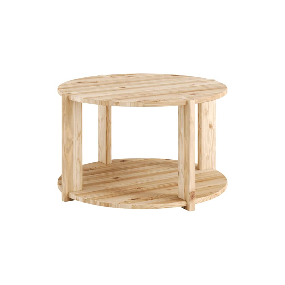 Tavolino Tuck legno naturale / Piano/vassoio basso - Ø 70 cm - KARUP - Piano/vassoio basso - Pino massello certificato FSC