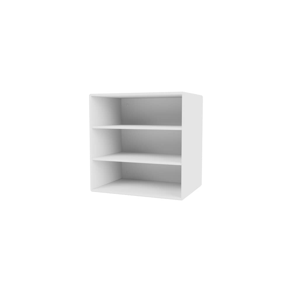 Wandablage Montana Mini 1004 holz weiß / 3 Regale - 35 x 35 x T 25 cm - MONTANA - New white 101 - lackierte Holzfaserplatte